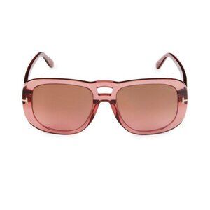 Tom Ford 56MM Rectangle Sunglasses, PInk
